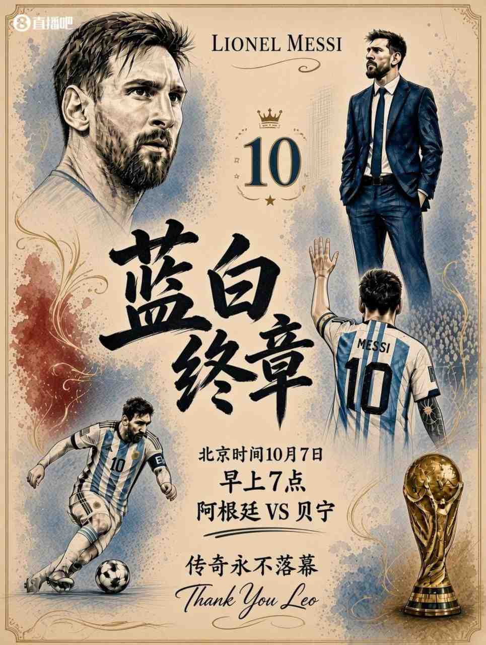 讲不出再见!梅西明早7点迎阿根廷告别战,身披蓝白21载终有一别